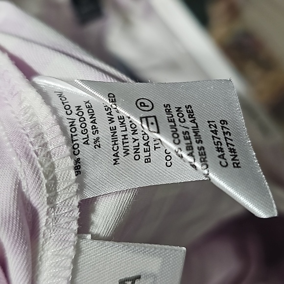 Ann Taylor High-Waisted Cropped Gingham Chino Pants Size‎ 6 Petite NWT 6P - Picture 4 of 6